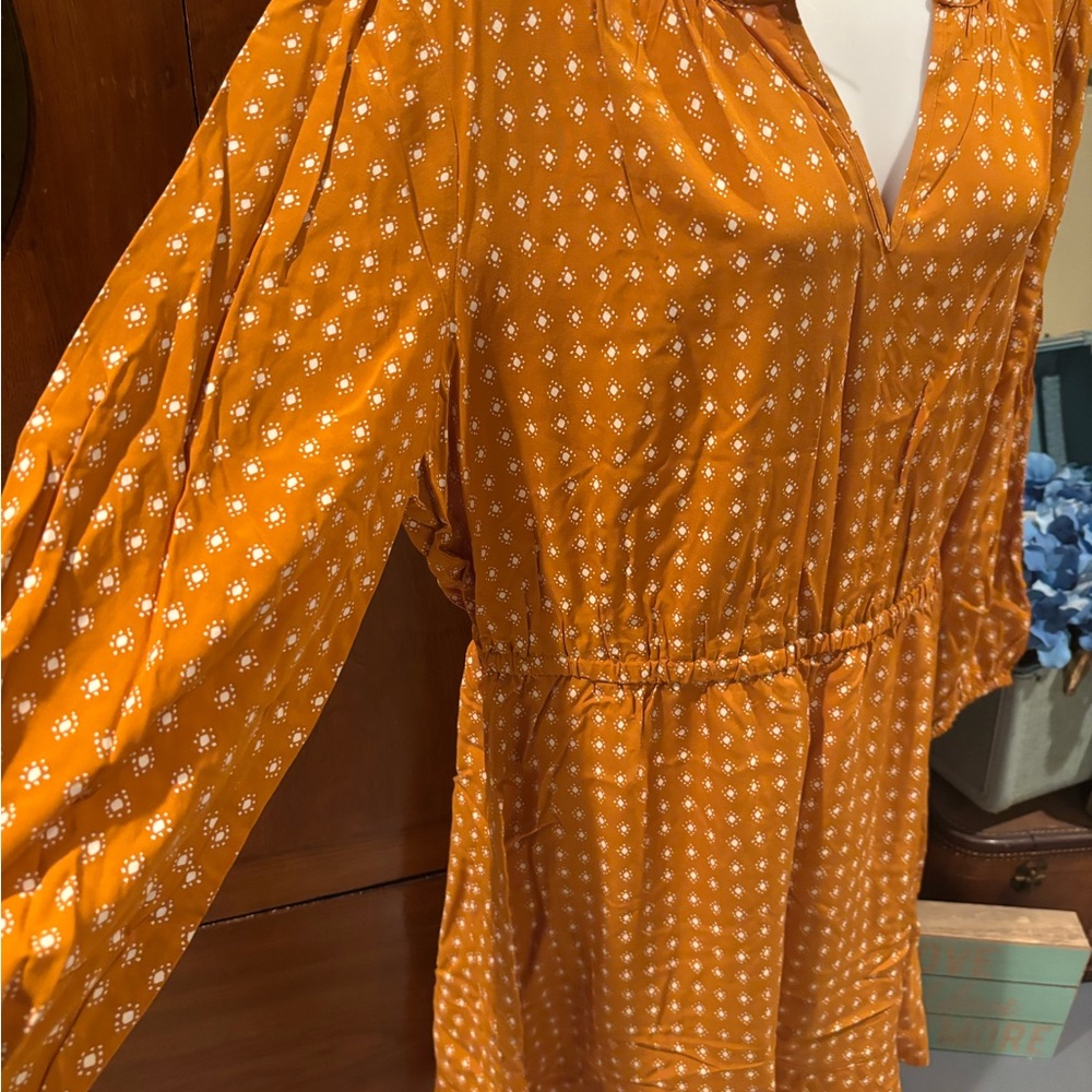 Old Navy Mustard Floral Dress